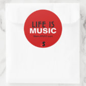 Het leven is muziek Sticker (Tas)