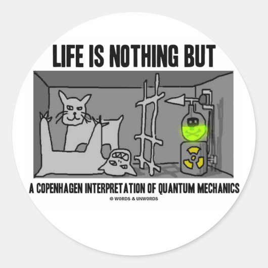 Het leven is niets anders dan een interpretatie va ronde sticker (Voorkant)