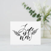 Het leven is nu briefkaart (Staand voorkant)