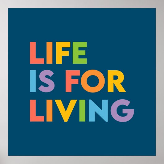 Het leven is om te leven poster (Voorkant)