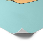 Het leven is onzeker, eerst eten dessert poster (Hoek)