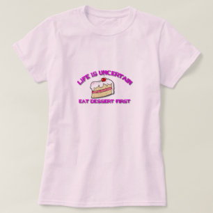 Het leven is onzeker t-shirt