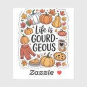 Het leven is pompoen-Herfst Sticker (Vel)