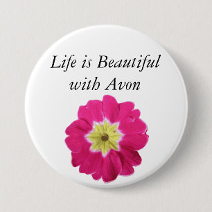 Het leven is prachtig met Avon - Floral Button