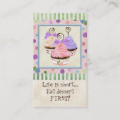 Het leven is Short Cupcakes - Visitekaartjes (Voorkant)