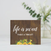 Het leven is sweet Neem een Treat Rustic Wedding S (Staand voorkant)