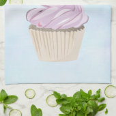 Het leven is Sweet Pink Cupcake Theedoek (Gevouwen)