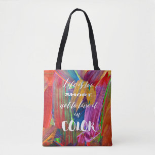 Het leven is te kort Abstract modern Tote Bag