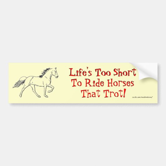 Het leven is te kort bumpersticker (Voorkant)