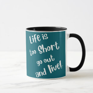 "Het leven is te kort" koffiemok Mok