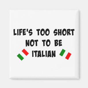 Het leven is te kort om geen Italiaanse koelkast t Magneet