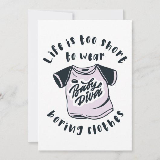 Het leven is te kort om kleren te draag kaart (Voorkant)