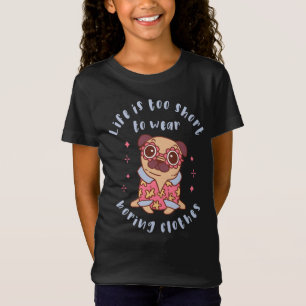 Het leven is te kort om kleren te draag t-shirt