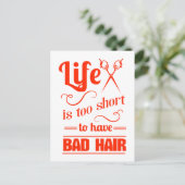 Het leven is te kort om slechte lucht te hebben briefkaart (Staand voorkant)