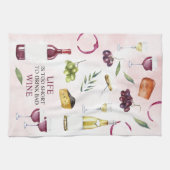 Het leven is te kort om Slechte Wijn Galerij Wrap Theedoek (Horizontaal)