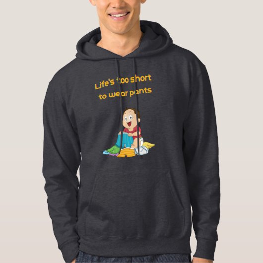 Het leven is te kort om te draag hoodie (Voorkant)