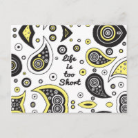 "Het leven is te kort" Paisley Typography