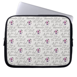Het leven is te kort voor een slecht beheerspatroo laptop sleeve