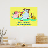 Het leven is te kort voor enkele schelpen poster (Keuken)