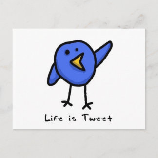 Het leven is tweet Briefkaart