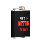 Het leven is ultra, het leven is ultra heupfles (Rechts)