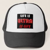 Het leven is ultra, het leven is ultra trucker pet (Voorkant)