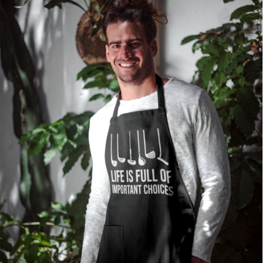 Het leven is vol belangrijke keuzen met een Golfke Schort