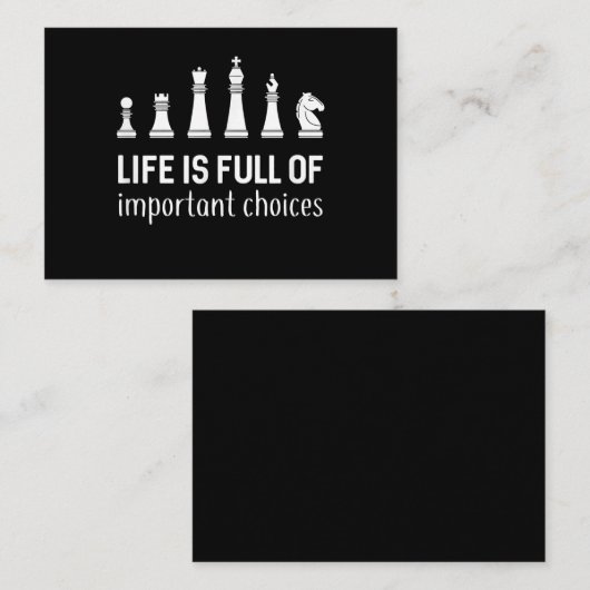 Het leven is vol belangrijke keuzes, schaafoverloo informatiekaartje (Voorkant / Achterkant)
