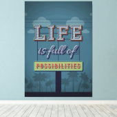 Het leven is vol mogelijkheden canvas afdruk (Insitu (Houten vloer))