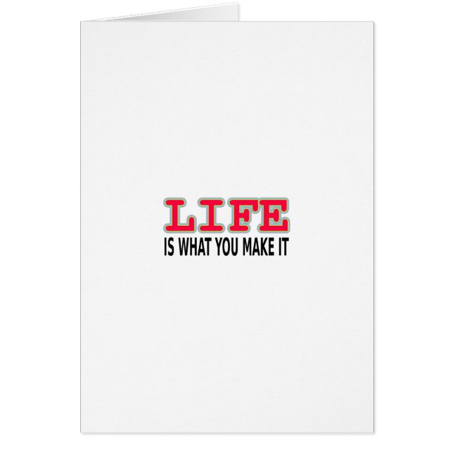 Het leven is wat je maakt (Voorkant)