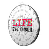 Het leven is wat je maakt dartbord (Voorkant Rechts)