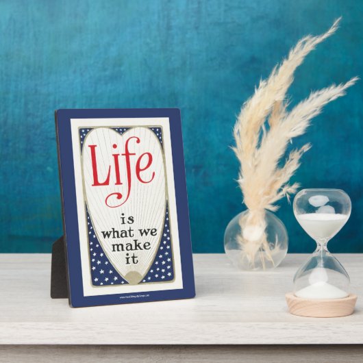 Het leven is wat we maken fotoplaat (Zijkant)