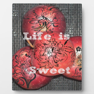 Het leven is zoet: Apple en Floral Motief Design Fotoplaat