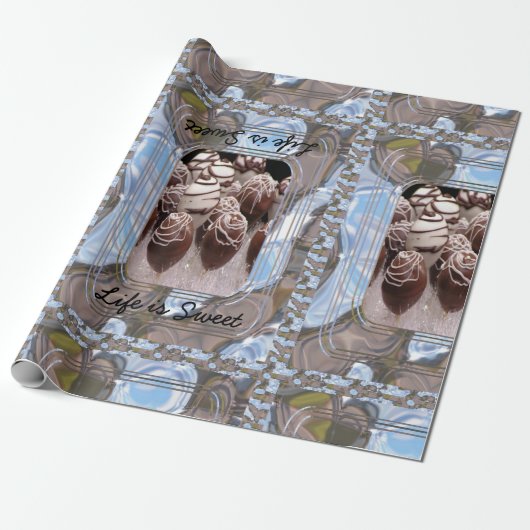 Het leven is zoet cadeaupapier (Uitgerold)