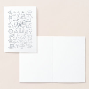 Het leven is zoet folie kaarten