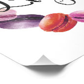 Het leven is zoet | Waterverf Macarons Art Print Foto Afdruk (Hoek)