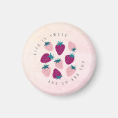 Het leven is zoete aardbeienkast magneet (Voorkant)