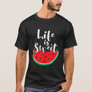 Het leven is zoete watermeloen dag t-shirt