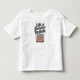 Het leven is zoeter met donuts kinder shirts