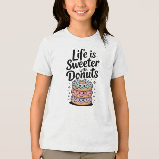 Het Leven Is Zoeter Met Donuts | Kinderen Tri-Blend Shirt