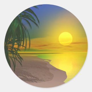 Het leven is zonnig ronde sticker