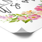 Het leven is zwaar, Inspirerend citaat, Boho flora Poster (Hoek)