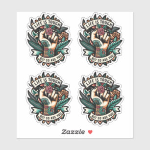 Het leven is zwaar je bent sterk sticker