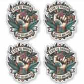 Het leven is zwaar je bent sterk sticker (Voorkant)