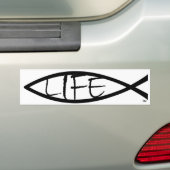 "Het leven" Jezus Vis - Bumpersticker (Op auto)