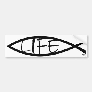 "Het leven" Jezus Vis - Bumpersticker