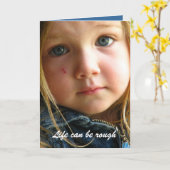 Het leven kan ruw zijn kaart (Gele Bloem)