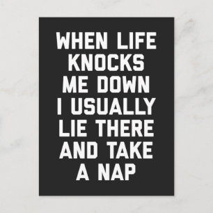 Het leven kent me schamele citaat briefkaart