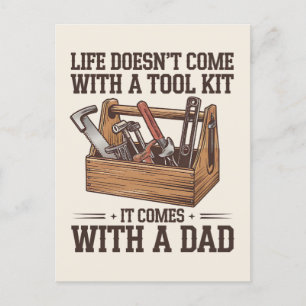 Het leven komt niet met een gereedschapskist Het k Briefkaart