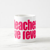 "het leven leert de liefde openbaart" rode slogan  koffiemok (Center)